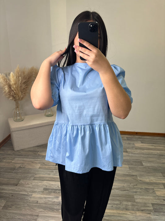 Blouse Noeuds Bleu ZÉLIE