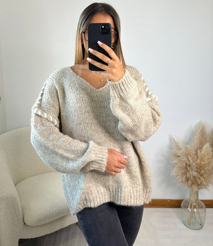 Pull beige DELPHINE