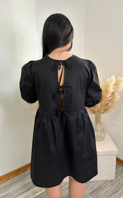 Robe Noeuds Noir APOLLINE